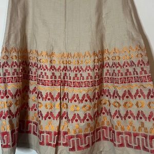 Pleated Skirt with Beautiful Needle Point Designs ..Fully Lined  bu Peter Nygard